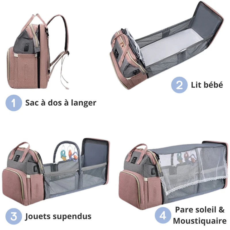 Le sac à langer est un incontournable pour les parents modernes, alliant praticité et style. Parmi les modèles les plus appréciés, le Sac à langer Day to Day de Babymoov se distingue par sa conception ingénieuse et ses nombreux accessoires inclus .
Un sac à langer pensé pour le quotidien
Avec une contenance généreuse de 23 litres, ce sac offre suffisamment d'espace pour transporter tous les essentiels de bébé : couches, biberons, doudou, jouets, et bien plus encore. Ses multiples poches facilitent l'organ
