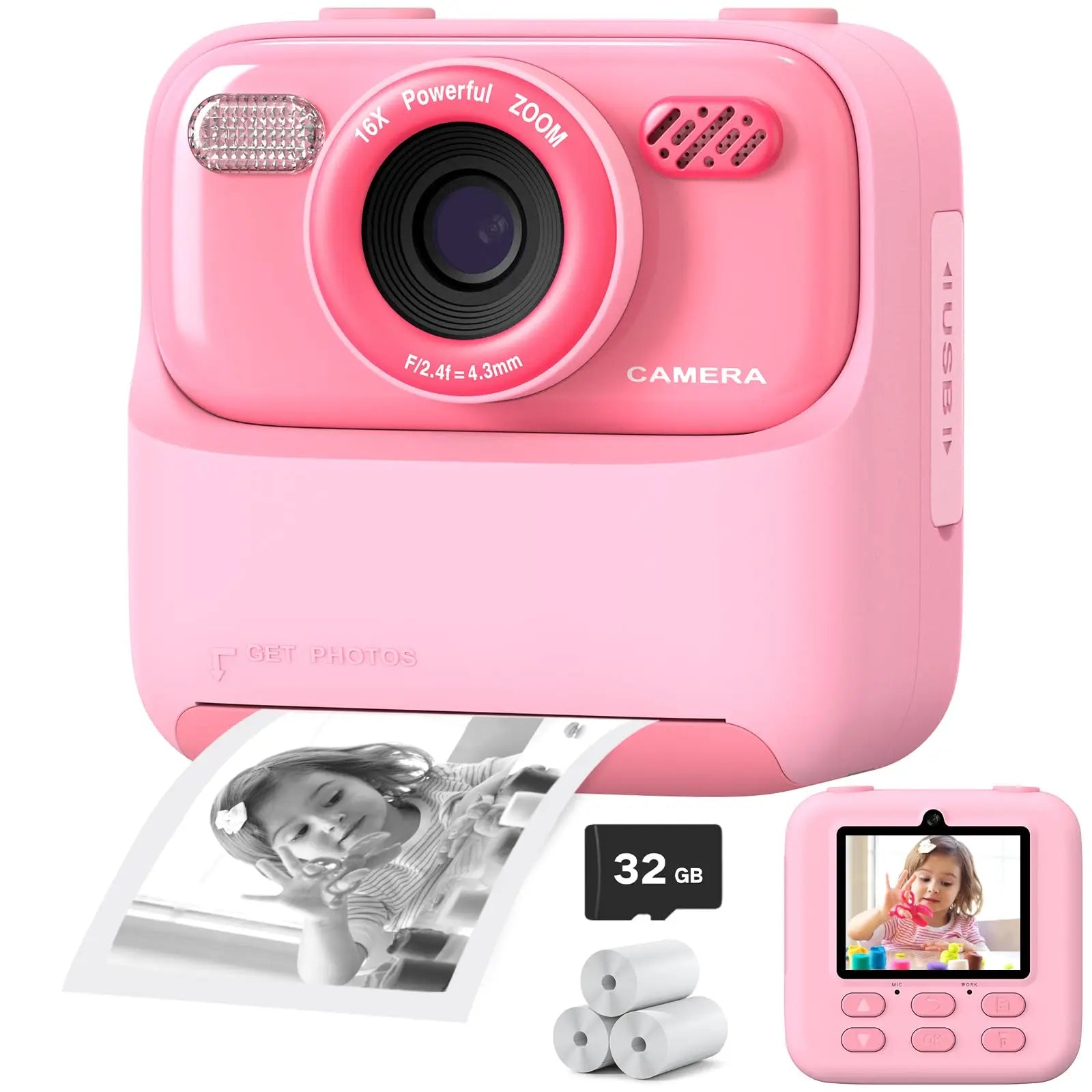 Appareil Photo Enfant Impression Instantané